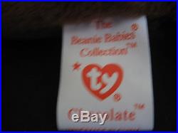 1993 Rare Original Chocolate the Moose Ty Beanie Baby P. V. C. Pellets Tag Errors