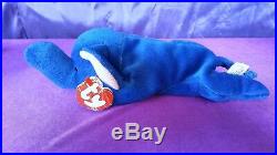 1993 Ty Beanie Baby Babies Royal Blue Elephant Peanut Style 4062 RARE