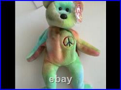 1996 PEACE Beanie Baby bear retired and rare