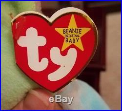 1996 RETIRED RARE Ty Beanie Babies Peace Bear MANY Hang & Tush Tag errors