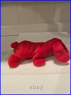 1996 TY Rare, Retired Rover beanie baby, New, PVC pellets, Tag Error