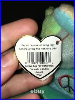 1996 Ty Peace Beanie Baby Retired RARE TAG ERRORS AND PVC PELLETS