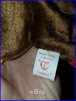 1996 Ty beanie baby retired Gobbles VERY RARE misspelled swing tag (Gasport)