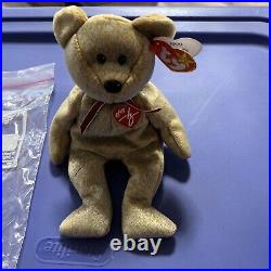 1999'Signature Bear' Ty Beanie Baby RARE! Excellent condition! With errors