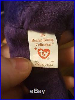 1st Edition, Ultra Rare 1997 Ty Beanie Baby Bear Princess Diana P. E. Pellets