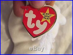 2 RARE 1994 Brown Horn TY Mystic Beanie Babies with Mistakes Style #4007