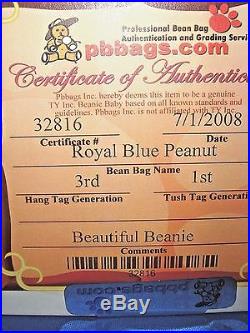 Authenticated 3rd Gen. Royal Blue Peanut- Mwnmt Very Rare -hard To Find