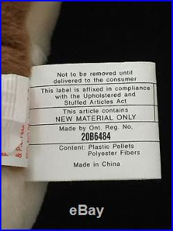 All Collectors RARE TY Beanie Babies BERNIE Dog ERROR PVC China Canada TAG