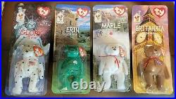 All Four 1999 McDonalds Ty Beanie Baby with rare errors 1993, OakBrook