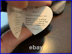 Ants The Anteater Beanie Baby, MINT, RARE, 1997 1998 Tag ERROR