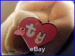 Authentic 100% Ty Beanie Baby Vintage Rare Brownie 1st Hang/1st Gen Tush Tag