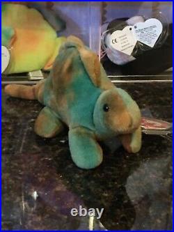 Authentic Beautiful RARE Coloring STEG the Dinosaur 3rd/1st Gen Ty Beanie Baby