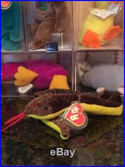 Authentic Rare SLITHER the Snake 1st/1st Generation Ty Beanie Baby