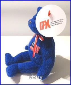 Authenticated PROTOTYPE Ty LIBEARTY with Alt. ROYAL BLUE NAPPY Fabric ULTRA RARE