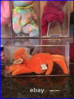 Authenticated Rare Orange DIGGER the Crab 3rd/1st Generation Ty Beanie Baby