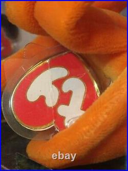 Authenticated Rare Orange DIGGER the Crab 3rd/1st Generation Ty Beanie Baby