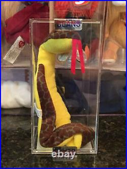 Authenticated SLITHER the Snake Rare GERMAN 3rd/1st Gen Ty Beanie Baby MWMT-MQ