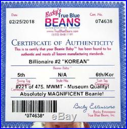 Authenticated TY WARNER Signed Korean BILLIONAIRE 2 Beanie ULTRA RARE MQ
