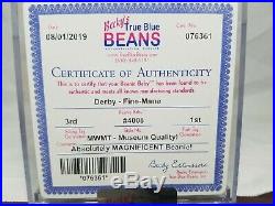 Authenticated Ty Beanie Baby Derby Fine Mane Rare 3rd / 1st Gen Tag MWMT-MQ