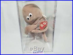 Authenticated Ty Beanie Baby Inky Tan Gray witho Mouth Rare 1st/1st Gen MWNMT