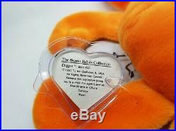 Authenticated Ty Beanie Baby Orange Digger Rare 1st / 1st Gen Tag MWNMT