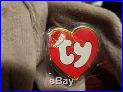 Authenticated Ty Beanie Baby Rare Inky Gray Tan No Mouth Set 1st, 2nd, 3rd Gen