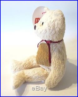Authenticated Ty PROTOTYPE Solid Cream Terrycloth CURLY Teddy RARE & EXQUISITE