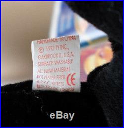 BLACKIE THE BEAR RARE BEANIE BABY 7 Tag Errors AUTHENTICATED 1993 1994