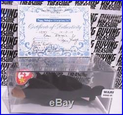 BLACKIE the BEAR Rare Ty Beanie Baby 7 Tag Errors Origiinal Suface 1993/1994 PVC