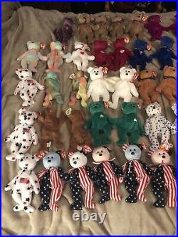 Beanie Babies Lot of 44 Rare. Years Included 1993-2001