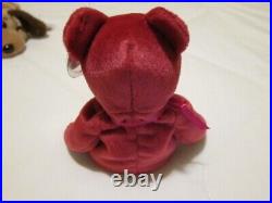 Beanie Babies TY Retired RARE- VALENTINA RED BEAR- 1999 with Tag Errors- FREE SHIP