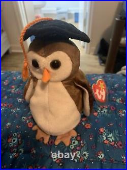 Ty Beanie Baby Wisest The 2000 Owl 7 Inch MWMT S Stuffed Animal Toy for sale online