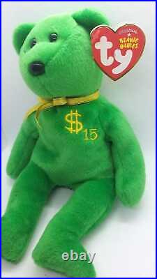Beanie Baby Babies Billionaire 15 Bear MWMT Signed by TY Warner RARE #144 of 696