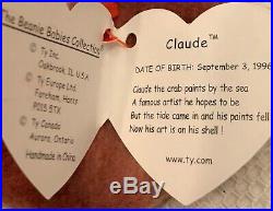 Beanie Baby Claude RARE and Retired with errors