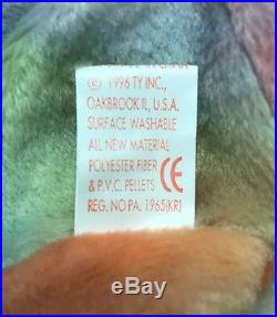 Beanie Baby Peace Bear Original Collectible with all Tag Errors. SUPER RARE