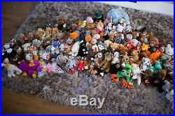 Beanie babies massive bundle 120 rares errors with tags all listed by name
