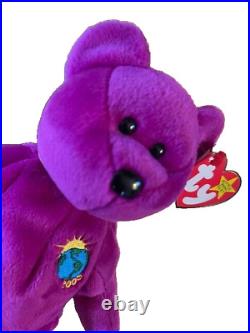 Beautiful Rare Millennium Beanie Baby Bear (1999, Retired) witherrors