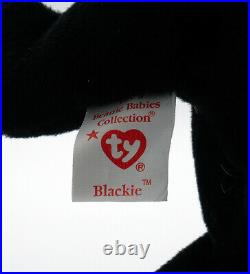 Blackie The Bear Ty Beanie Baby ULTRA RARE VINTAGE ORIGINAL Retired withErrors