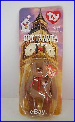 Britannia Bear-1997 McDonald's Ty Beanie Baby With Rare Errors 1993 OakBrook