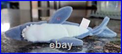 CRUNCH the SHARK Ty Beanie Baby with ERRORS 1996 Rare & Retired! CLEAN