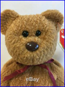 CURLY Ty Beanie Baby bear retired rare tag errors origiinal suface 1993 1996