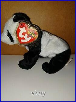 China the Panda Bear TY Beanie Baby 2000 With Original Tags Mint Rare Red Tag