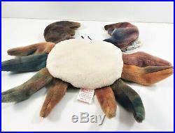 Collectible TY Beanie Baby Claude the Crab 1996 Retired Rare EUC Errors