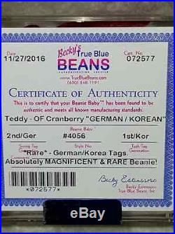 Cranberry OF German Korean MWMT MQ Authenticated Days Ago Super Rare NO RESERVE