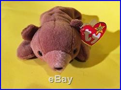 Cubbie Beanie Baby REDUCED PRICE! RARE- PVC Pellets, 1993, No Number, Errors