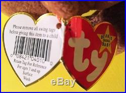 Cubbie Beanie Baby REDUCED PRICE! RARE- PVC Pellets, 1993, No Number, Errors