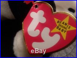 EXTREMELY RARE! Retired Ty Beanie Baby Dotty with Errors FACTORY MADE WithO TUSH TAG