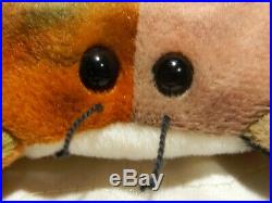 EXTREMELY RARE SHELL NO WRINKLE 1st ed Claude the Crab TY Beanie BabieS ERRORS