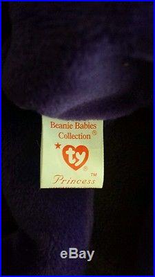 Extremely Rare Ty Beanie Baby Princess Diana Rose Purple 1997 Collectable Toy