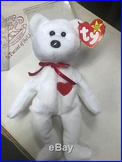 Extremely Rare! 1st VALENTINO 1994 TY INC Beanie Baby style 4058 poem tag PVC